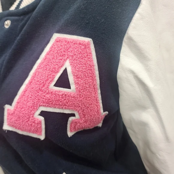 [ reflex] Juniors size Medium, cutest letterman jacket w/ pink "A" - Picture 4 of 16